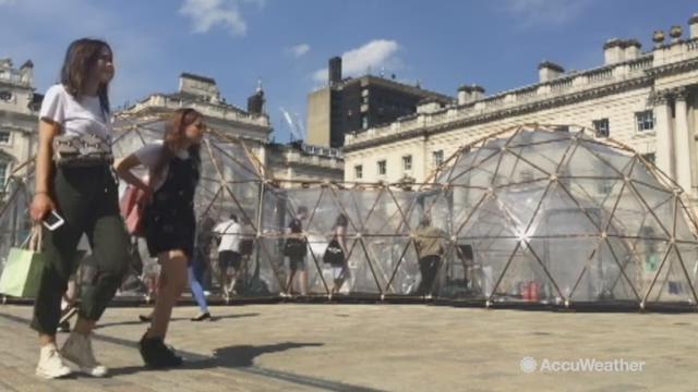 A British artist has recreated pollution from cities around the globe to let visitors experience some of the world's worst air quality without leaving London.