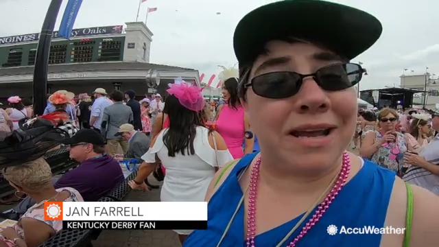  Tens of thousands of people have flocked to Churchill Downs in Louisville, Kentucky to enjoy the festivities of the Kentucky Derby despite rain in the forecast all weekend.
