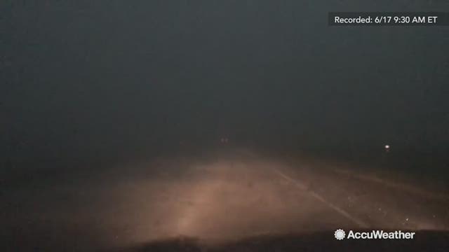 Storm chaser Reed Timmer was in South Dakota on June 17 where severe storms brought frequent lightning, rain and strong winds north of Huron.  The area was also under tornado warning.